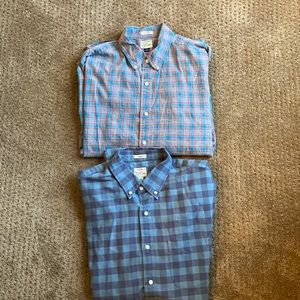 2 Mens J Crew casual dress shirts size L